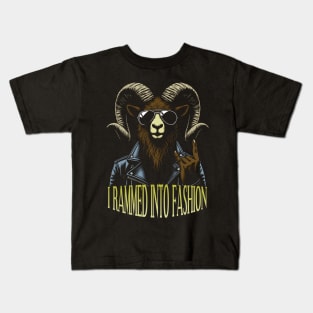 Badass Rockstar Ram Goat Kids T-Shirt